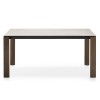 Tavolo Dorian Wood CB/4815-R160 Connubia -  Gambe Noce, struttura Nero opaco e Piano in ceramica Sale
