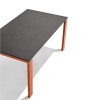 Tavolo Dorian Metal CB/4815-R160 Connubia - Struttura Zafferano opaco e Piano in ceramica Stone