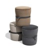 Pouf Pof CB/5207 Connubia - Rivestito in tessuto Mat nei colori Sabbia, Cammello e Grigio