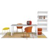 Tavolo Lord Metal CB/4832-R Connubia - Struttura bianco ottico opaco e piano in legno nobilitato Pietra Piasentina