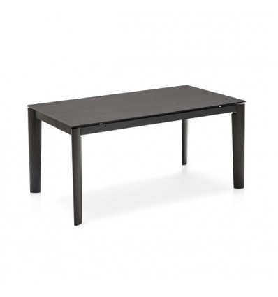 Tavolo Lord Wood CB/4832-R Connubia - Gambe Grafite, Piano in Ceramica Stone