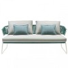 Divano Lisa Filò 2884 Scab Design - Struttura Lino, Corda Menta e Cuscini Menta
