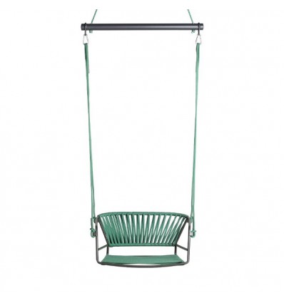 Seduta Sospesa Lisa Swing 2883 Scab Design - Struttura Antracite e seduta corda menta