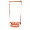 Seduta Sospesa Lisa Swing 2883 Scab Design - Struttura Terracotta e seduta corda Arancio