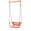 Seduta Sospesa Lisa Swing 2883 Scab Design - Struttura Terracotta e seduta corda Arancio
