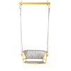 Seduta Sospesa Lisa Swing 2883 Scab Design - Struttura Senape e seduta corda Argento