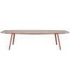 Tavolo Esagonale Squid Scab Design - Struttura Terracotta e Piano Spatolato Tortora