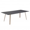 Tavolo rettangolare Squid 2431 Scab Design - Struttura Tortora e Piano in Ardesia