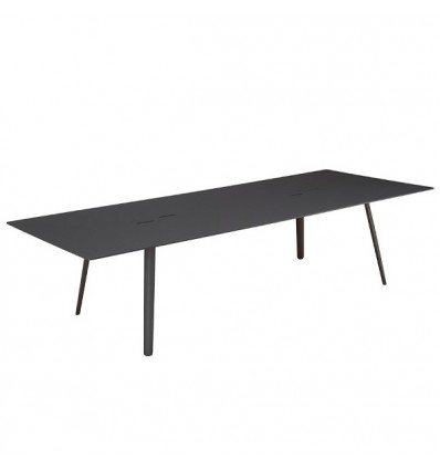 Tavolo Squid Of 2432OF Scab Design - Struttura Nero e piano Antracite