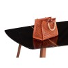 Tavolo Squid M 2438 Scab Design - Struttura Terracotta e Piano in marmo Sahara Noir
