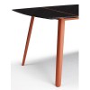 Tavolo Squid M 2438 Scab Design - Struttura Terracotta e Piano in marmo Sahara Noir