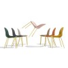 Sedia Academy CB/1663-VE - Struttura in metallo Ottone Verniciato P33L e seduta in tessuto Mat in diversi colori