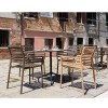 Sedia Doga con braccioli Nardi - Cappuccino e Tabacco