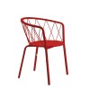 Poltroncina Desirèe Vermobil - In metallo zincato nel colore Rosso.