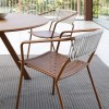 Sedia con braccioli Slot Vermobil - Struttura Corten e Corda Fango