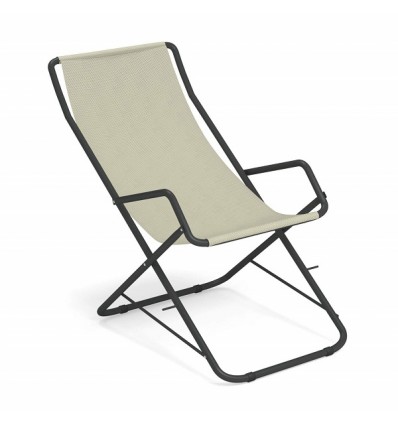 Sdraio Bahama Emu - Struttura Ferro Antico  e Seduta Beige 300/45