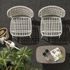 Poltrona Lounge YO! CB/3505-E Connubia Outdoor - Struttura Bianco e seduta in corda Sabbia