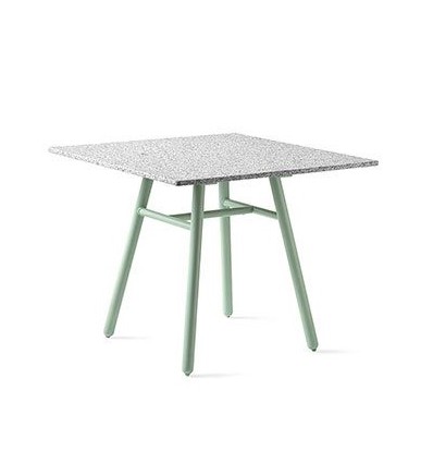 Tavolo YO! CB/4812-FQ90 Connubia Outdoor - Struttura Timo opaco e Piano in Eco Stone Sale e pepe