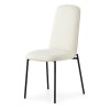 Sedia Riley CB/2157 Connubia - Struttura Nero opaco e Seduta Tessuto Cross Sabbia