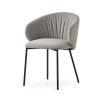 Sedia Tuka Soft CB/2161 Connubia - Struttura Nero opaco e Seduta Tessuto Mat Sabbia