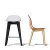 Sgabello Academy CB/2165 Connubia - Altezza 65 cm , Struttura Smoke e Seduta Trasparente