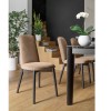 Sedia Riley CB/2158 Connubia - Struttura Grafite e Tessuto Mat Cammello