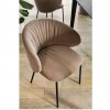 Sedia Tuka Soft CB/2161 Connubia - Struttura Nero opaco e Seduta Tessuto Mat Cammello