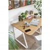 Scrivania Foldy CB/4844 Connubia - Struttura Bianco ottico opaco e Piano in Rovere naturale