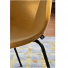 Sedia Academy CB/1663-VE - Struttura in metallo Nero Opaco P15 e seduta in tessuto Mat Limone SLL