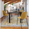 Sedia Academy CB/1663-VE - Struttura in metallo Nero Opaco P15 e seduta in tessuto Mat Limone SLL