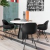 Tavolo fisso Dix CB/4804-FR Connubia - Struttura in metallo Nero Opaco P15 e piano in legno laminato Bianco Ottico Opaco.