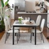Tavolo Dorian Metal CB/4815-R130 Connubia - Struttura Nero opaco e Piano in ceramica Sale. Sedia Riley