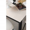 Tavolo Dorian Metal CB/4815-R130 Connubia - Struttura Nero opaco e Piano in ceramica Sale. Sedia Riley