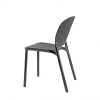 Sedia Hug 2380 Scab Design - In tecnopolimero, colore Antracite 81.