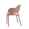 Sedia Hug 2382 Scab Design - In tecnopolimero, colore Caramel 17.