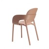 Sedia Hug 2382 Scab Design - In tecnopolimero, colore Caramel 17.