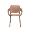 Sedia Hug 2382 Scab Design - In tecnopolimero, colore Caramel 17.