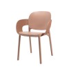 Sedia Hug 2382 Scab Design - In tecnopolimero, colore Caramel 17.