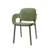 Sedia Hug 2382 Scab Design - In tecnopolimero, colore Verde Oliva 56.