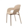 Sedia Hug 2382 Scab Design - In tecnopolimero, colore Tortora 15.
