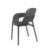Sedia Hug 2382 Scab Design - In tecnopolimero, colore Antracite 81.