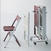 Sedia Compact Pieghevole Gaber - Struttura in alluminio, seduta e schienale in tecnopolimero. Carrello porta sedie.