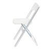 Sedia Compact Pieghevole Gaber - Struttura in alluminio, seduta e schienale in Bianco 00..