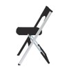 Sedia Compact Pieghevole Gaber - Struttura in alluminio, seduta e schienale in Nero 10.