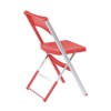 Sedia Compact Pieghevole Gaber - Struttura in alluminio, seduta e schienale in Rosso 06.