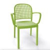 Sedia Panama con braccioli Gaber - In tecnopolimero, colore Verde 42.