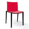 Sedia Clipperton Gaber - Struttura in Nero e seduta in Rosso 06.
