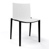 Sedia Clipperton Gaber - Struttura in Nero e seduta in Bianco 00.