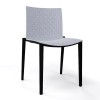 Sedia Clipperton Gaber - Struttura in Nero e seduta in Grigio Perla 14.
