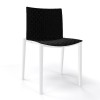 Sedia Clipperton Gaber - Struttura in Bianco e seduta in Nero 10.